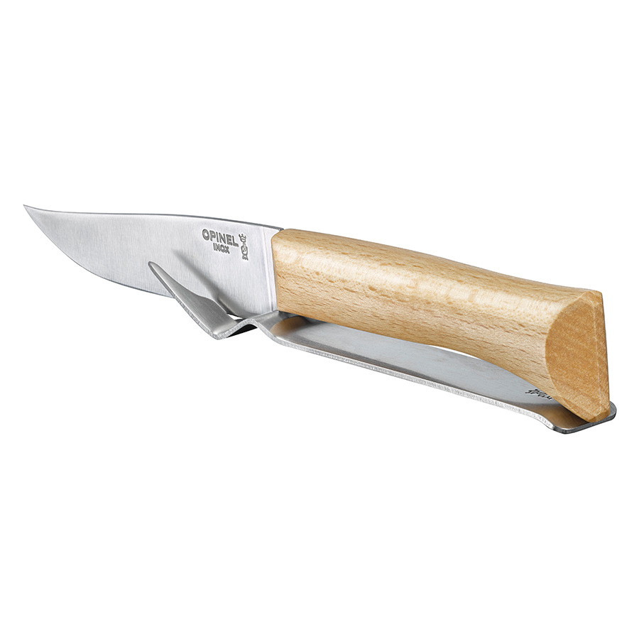 Opinel Набор для сыра (нож+вилка) 25х3,3х2,8 см металлик/дерево Parallele | https://grandposuda.com.ua