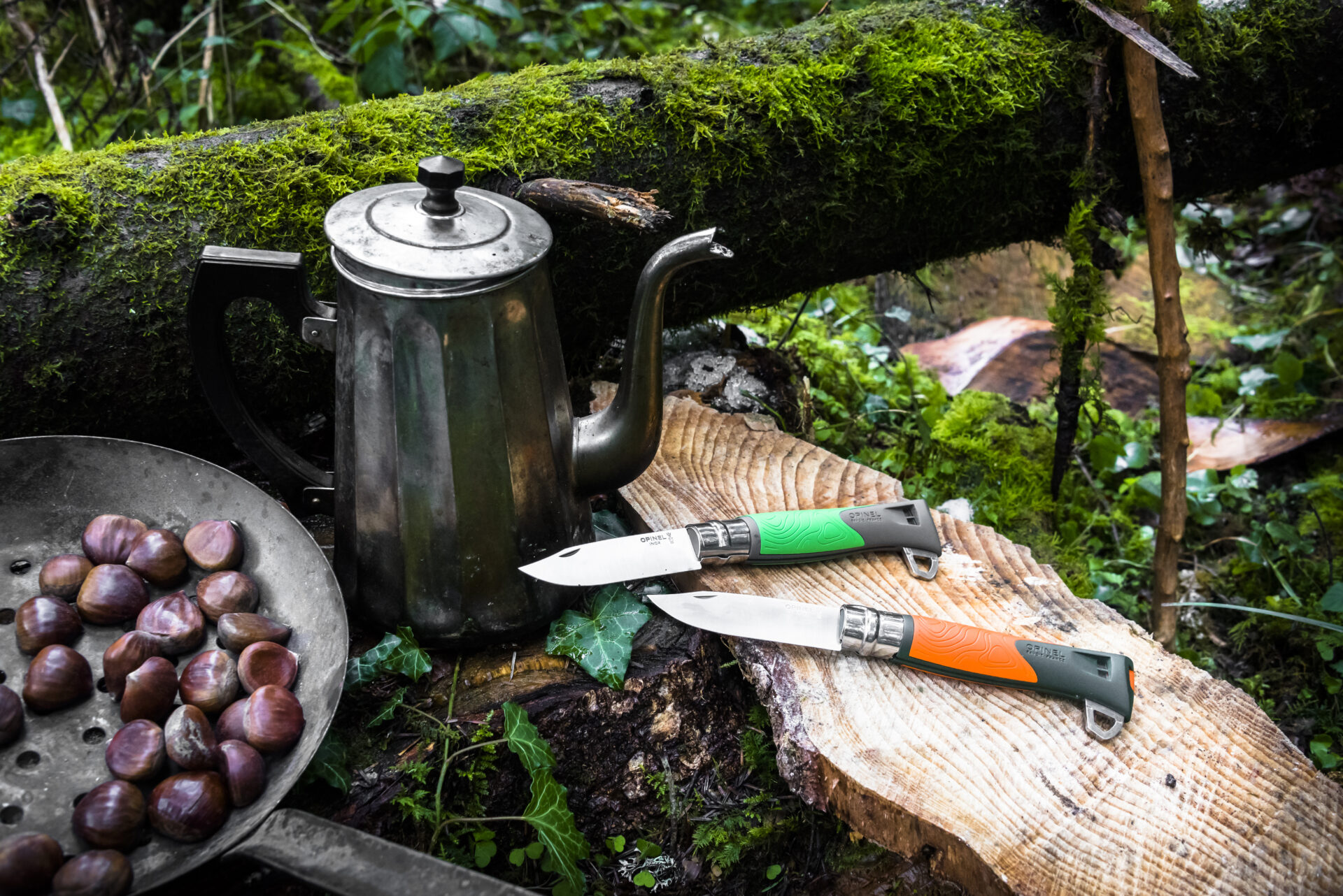 Opinel Нож складной 10 см зеленый Explore | https://grandposuda.com.ua