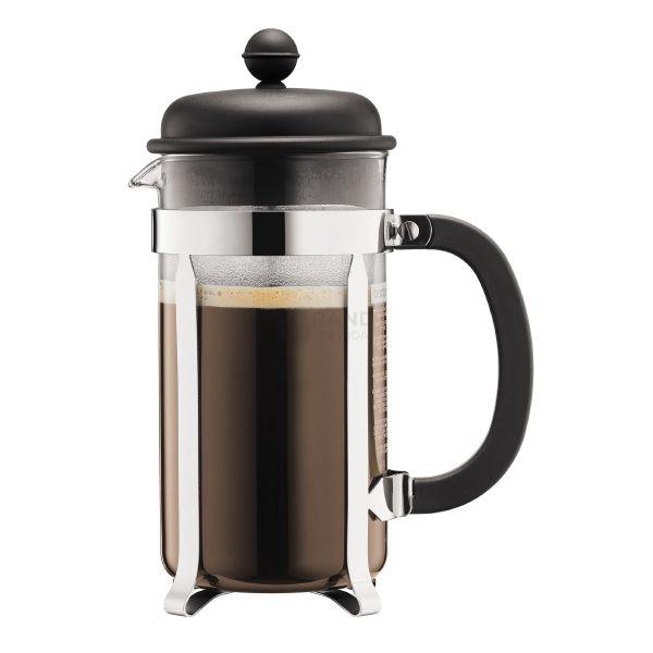Bodum Френч-прес чорний, 1 л, Caffettiera | https://grandposuda.com.ua