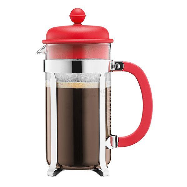 Bodum Френч-прес червоний, 1 л, Caffettiera | https://grandposuda.com.ua