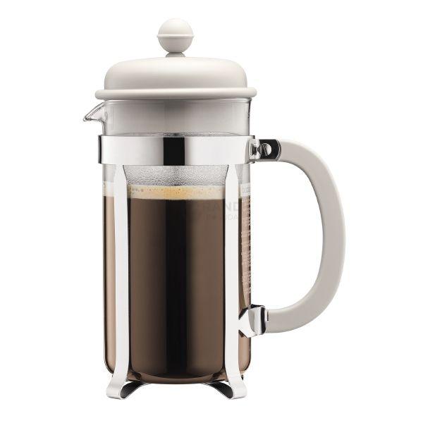 Bodum Френч-прес білий, 1 л, Caffettiera | https://grandposuda.com.ua