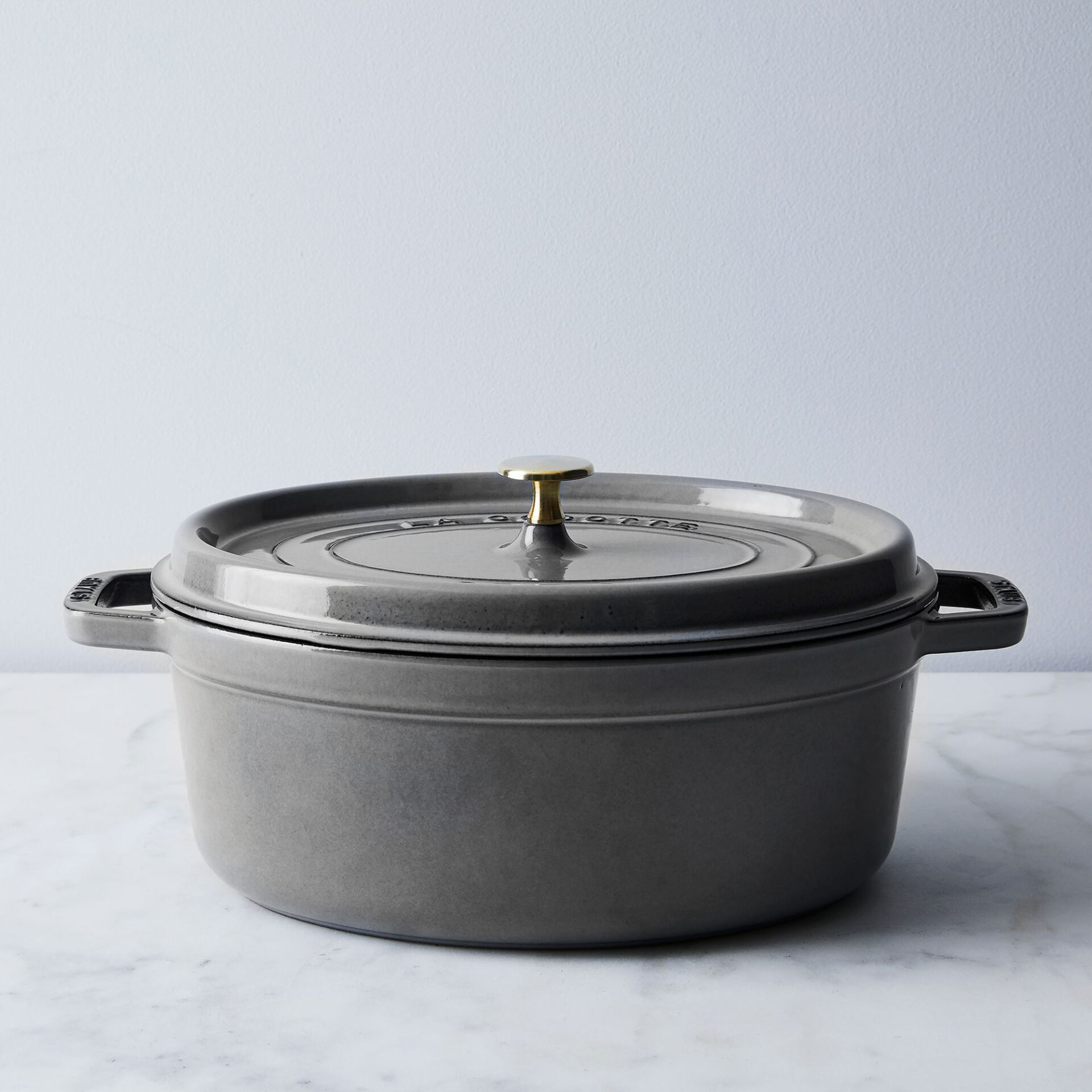 Staub Кокот овальний 29 см, сірий графіт | https://grandposuda.com.ua