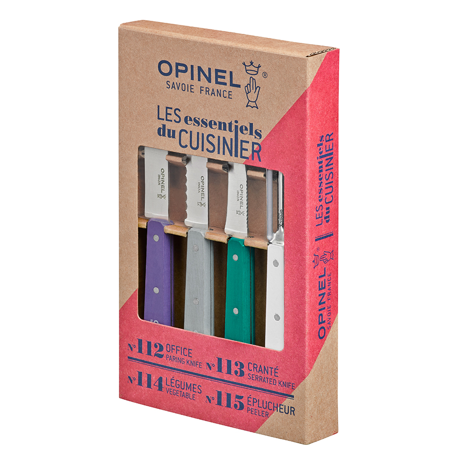 Opinel Набір з 4 кухонних ножів 21,5х2,8х13 см мульти Les Essentiels | https://grandposuda.com.ua