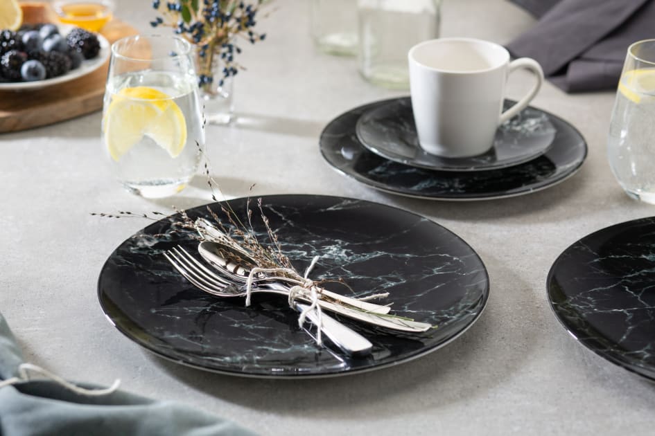 Villeroy & Boch Тарілка підставкова 27 см чорна Marmory | https://grandposuda.com.ua