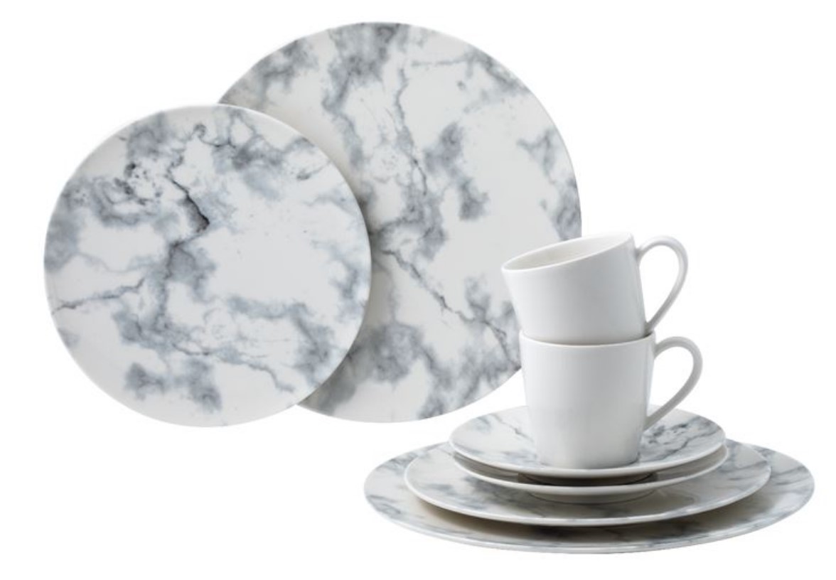 Villeroy & Boch Набор столовой посуды 8 предметов белых Marmory | https://grandposuda.com.ua