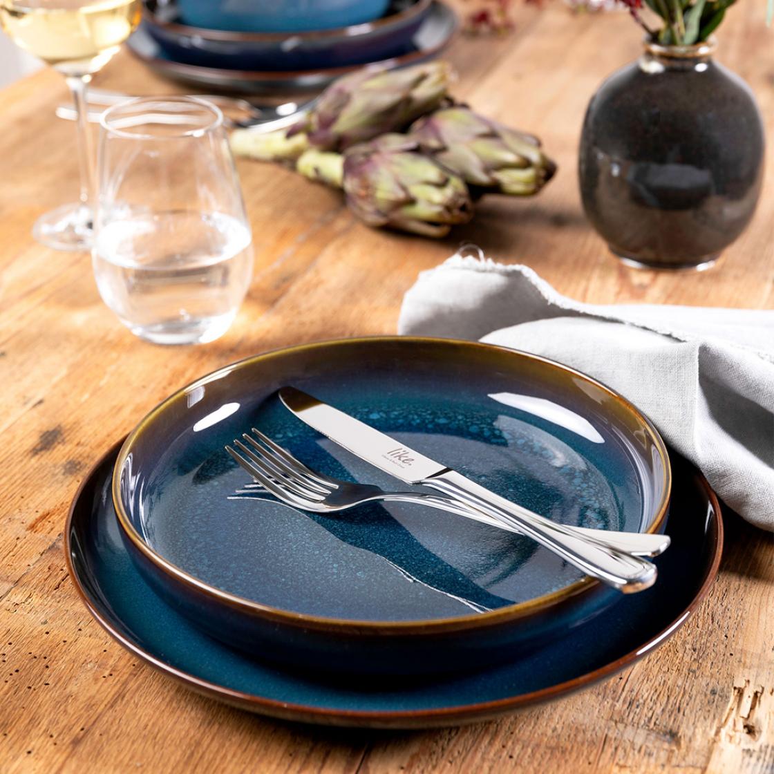 Villeroy & Boch Тарілка для сніданку 21 см, темно-синя Denim Crafted | https://grandposuda.com.ua
