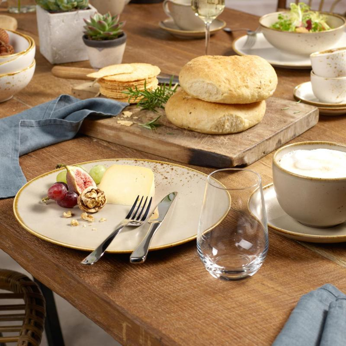 Villeroy & Boch Блюдце к чашке для кофе 17,5 см StoneWare White Vivo | https://grandposuda.com.ua