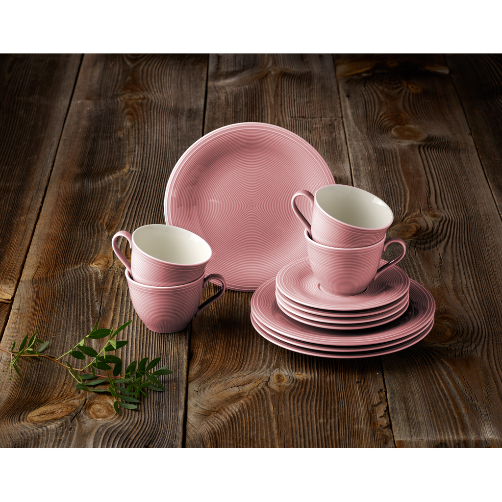 Villeroy & Boch Кофейный сервиз, 12 предметов, розовый Color Loop Vivo | https://grandposuda.com.ua