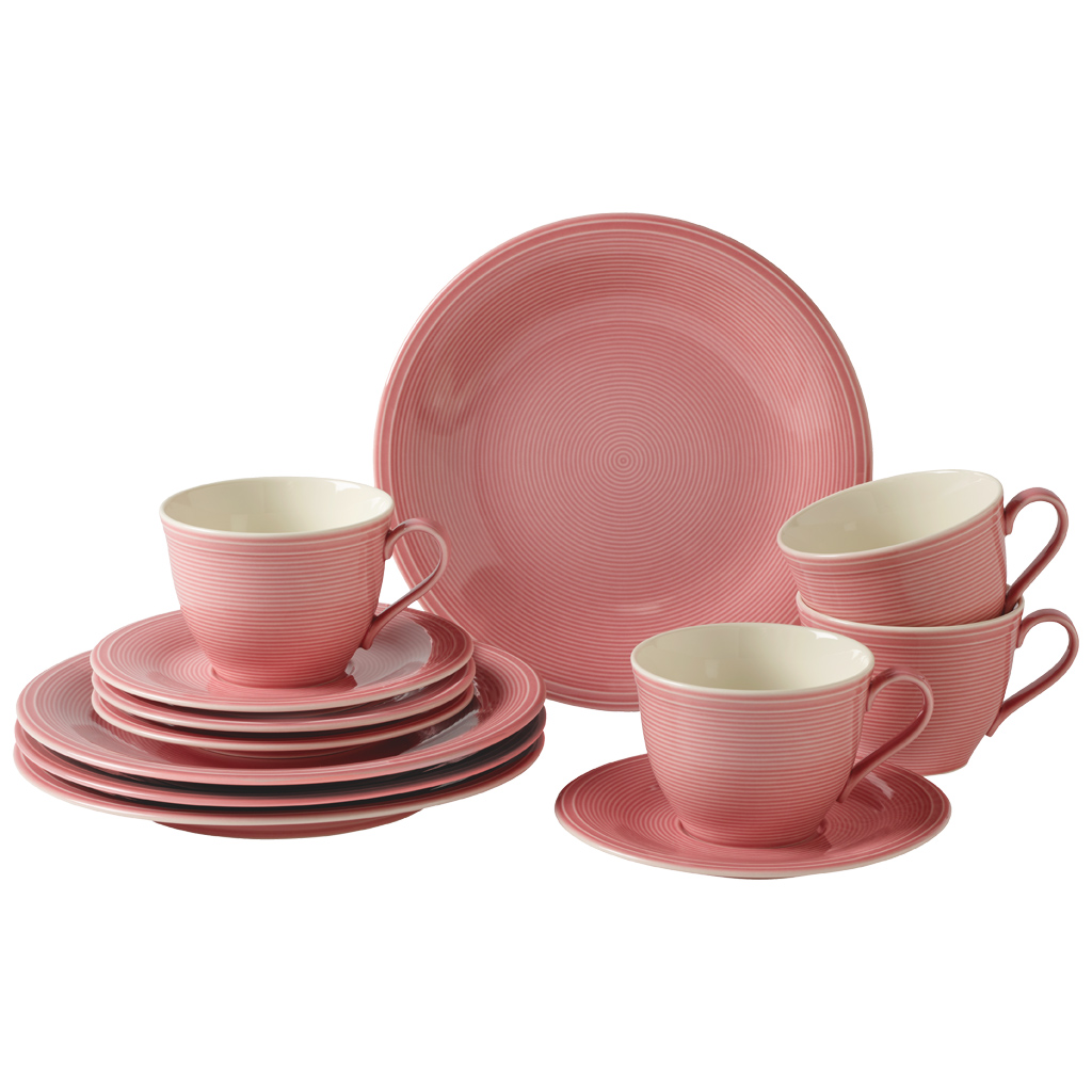 Villeroy & Boch Кофейный сервиз, 12 предметов, розовый Color Loop Vivo | https://grandposuda.com.ua