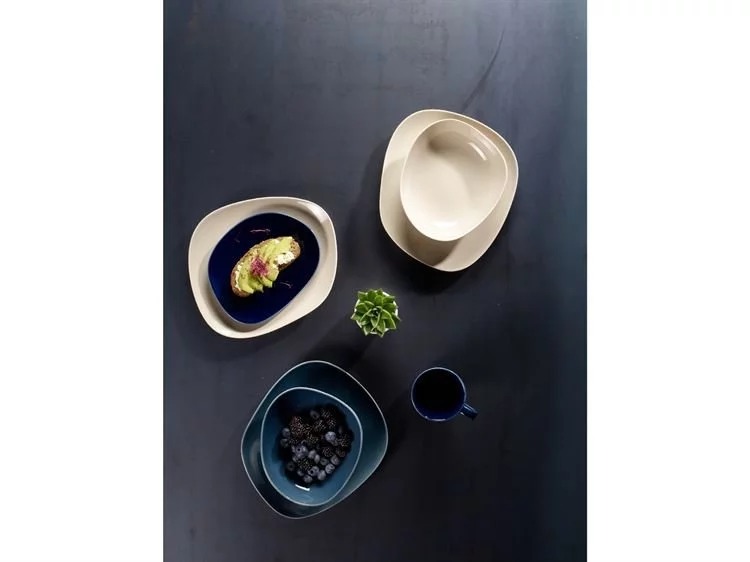 Villeroy & Boch Глубокая тарелка 20 см, синяя Organic | https://grandposuda.com.ua