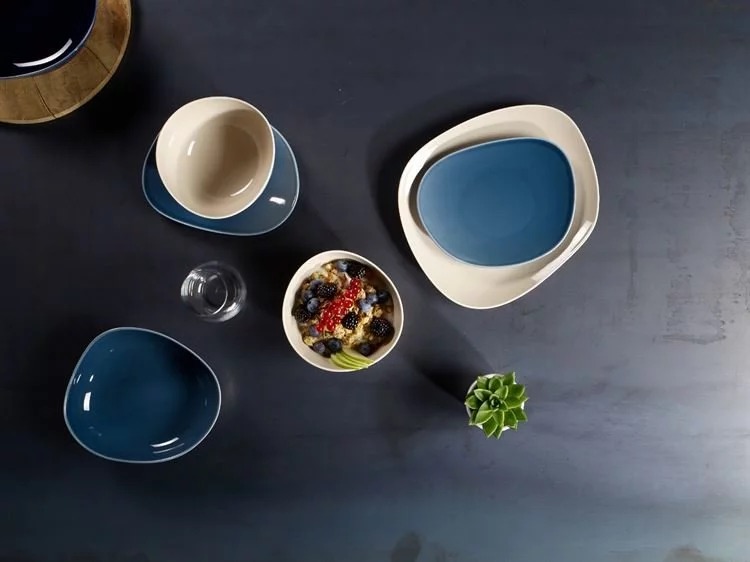 Villeroy & Boch Глубокая тарелка 20 см, синяя Organic | https://grandposuda.com.ua
