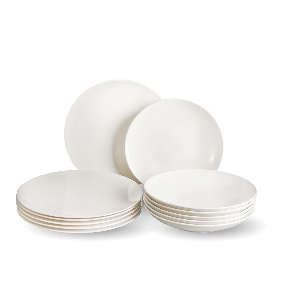 Villeroy & Boch Набір тарілок, 12 предметів, Voice Basic | https://grandposuda.com.ua