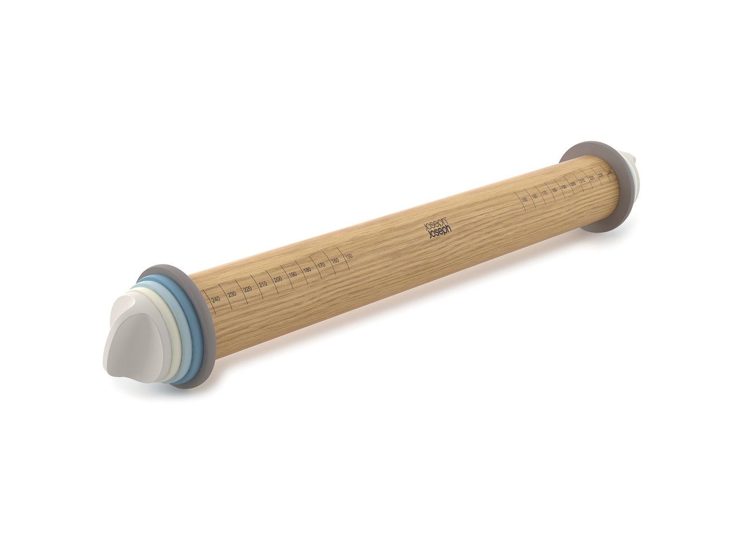 Joseph Joseph Скалка регулируемая серо-голубая Adjustable Rolling Pin | https://grandposuda.com.ua