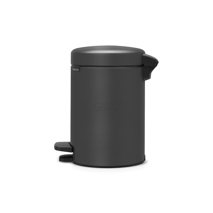Brabantia Сміттєвий бак з педаллю 3 л мінерально-графітовий NewIcon | https://grandposuda.com.ua