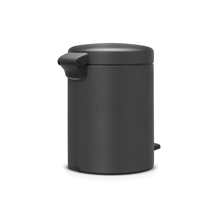 Brabantia Сміттєвий бак з педаллю 5 л мінерально-графітовий NewIcon | https://grandposuda.com.ua