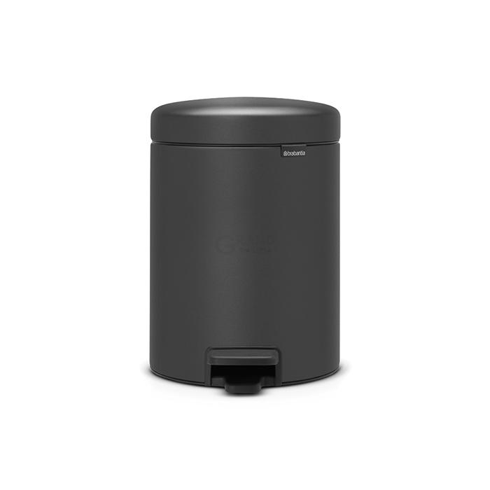 Brabantia Сміттєвий бак з педаллю 5 л мінерально-графітовий NewIcon | https://grandposuda.com.ua