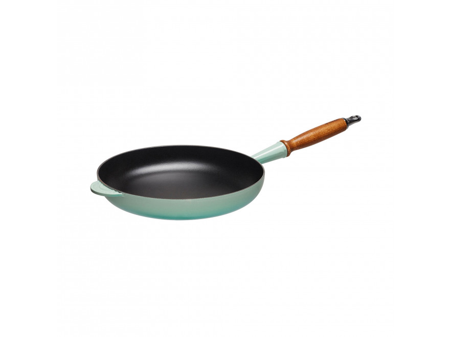 Le Creuset Сковорода 28 см с деревянной ручкой, Cool Mint | https://grandposuda.com.ua