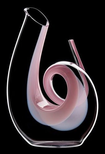 Riedel Декантер Curly pink 1400 мл, хрусталь, ручная работа | https://grandposuda.com.ua