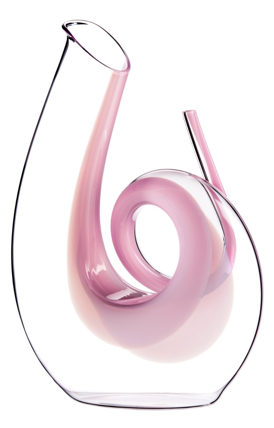 Riedel Декантер Curly pink 1400 мл, хрусталь, ручная работа | https://grandposuda.com.ua