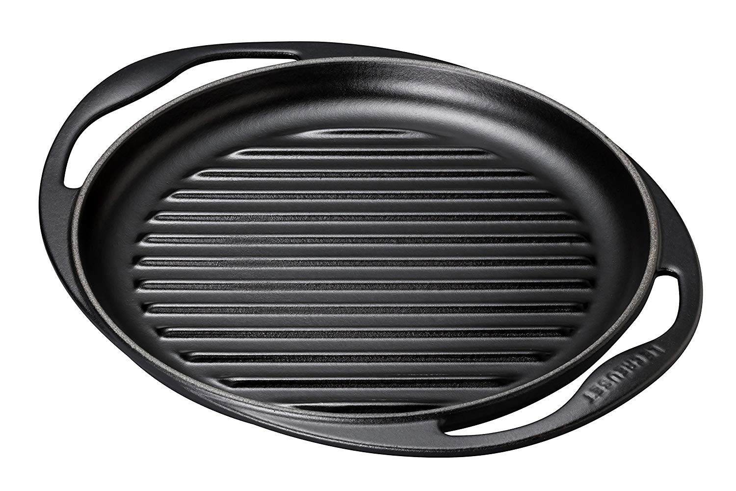 Le Creuset Сковорода гриль кругла 25 см, чорна | https://grandposuda.com.ua