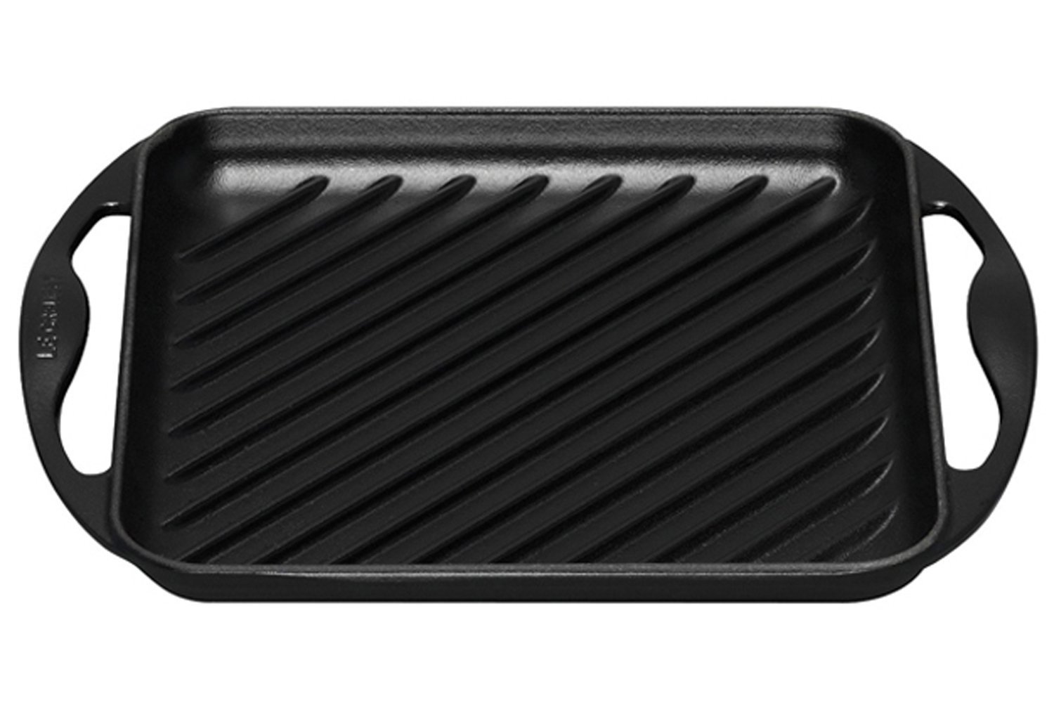 Le Creuset Сковорода гриль квадратна, 24 см, чорний | https://grandposuda.com.ua