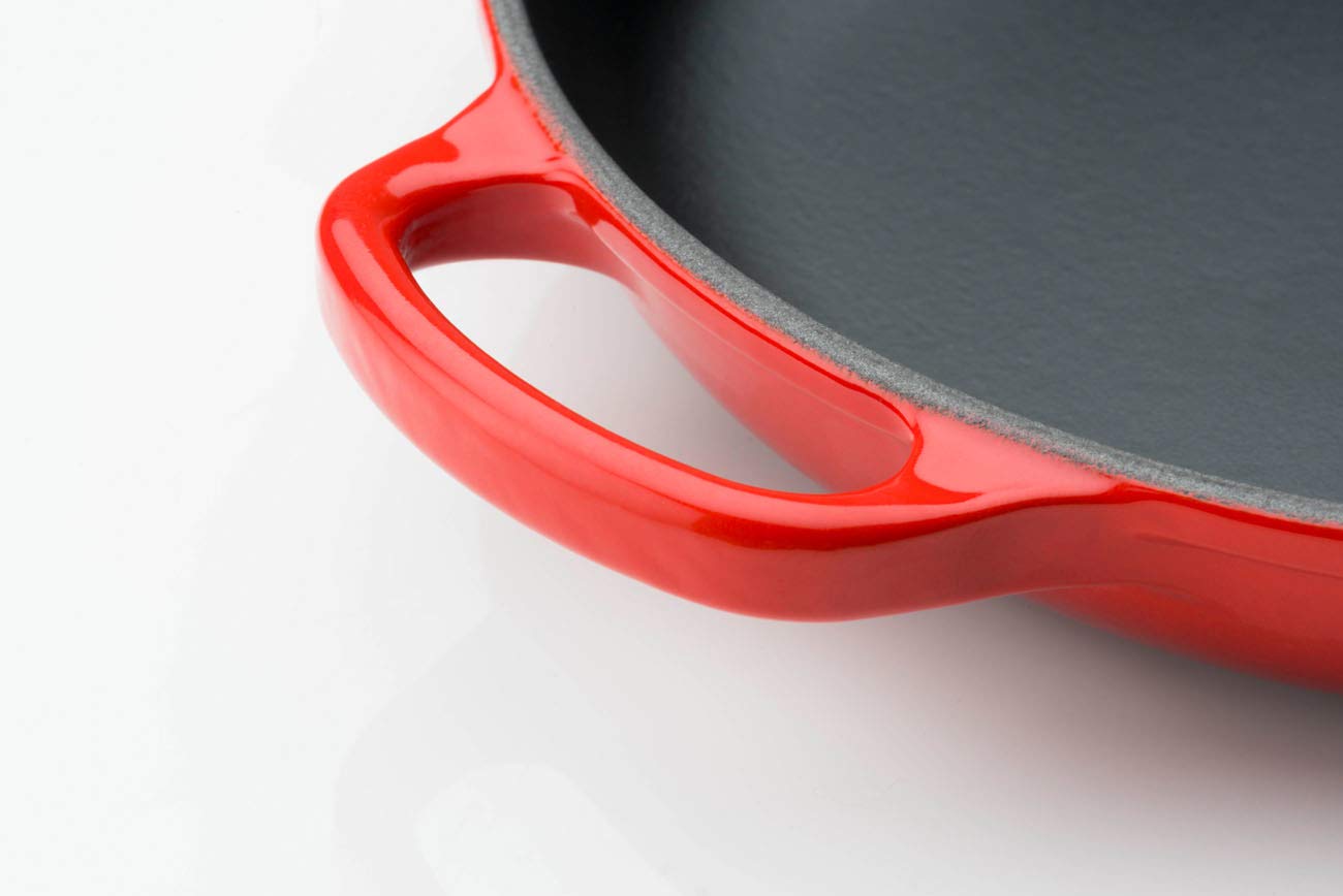 Le Creuset Сковорода чугунная 23 см, оранжевая | https://grandposuda.com.ua
