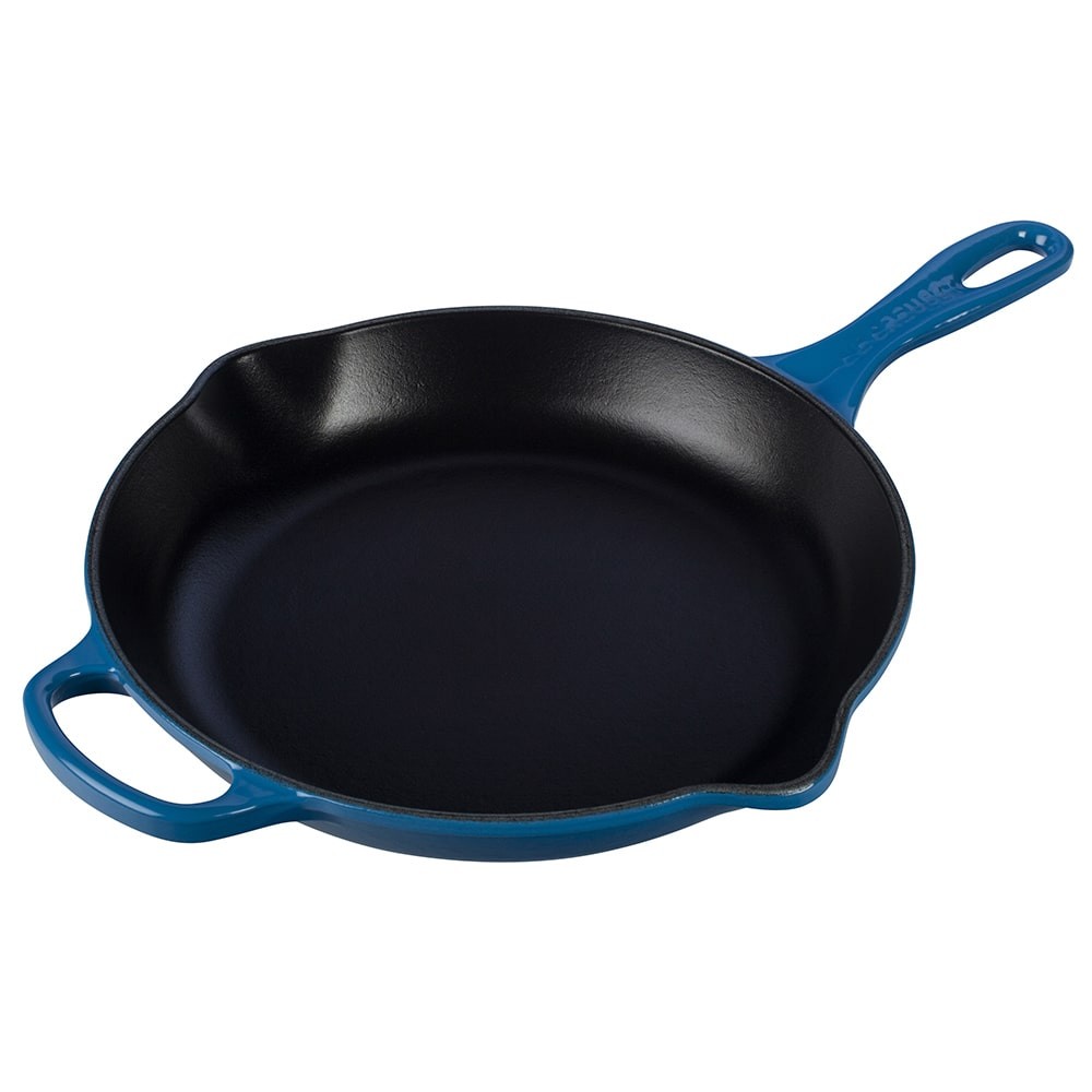 Le Creuset Сковорода с чугунной ручкой 23 см синий марсель Marseille | https://grandposuda.com.ua