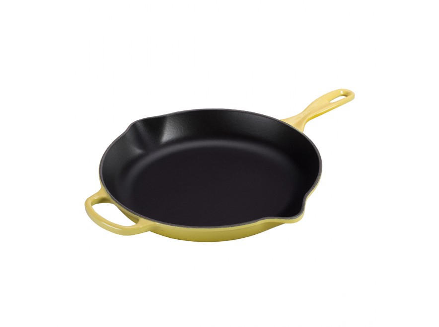 Le Creuset Сковорода чугунная 23 см, желтая | https://grandposuda.com.ua