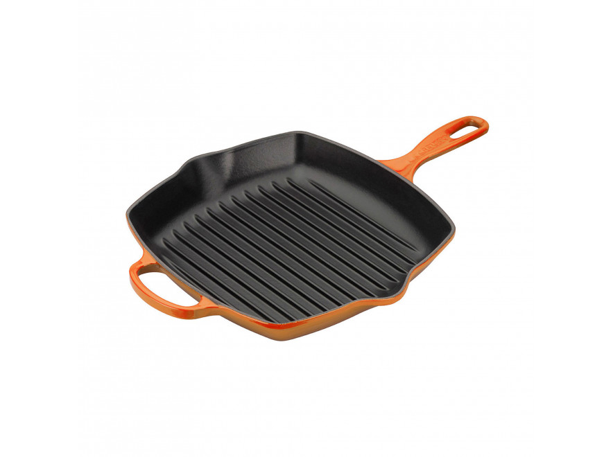 Le Creuset Сковорода гриль квадратна 26 см помаранчева | https://grandposuda.com.ua