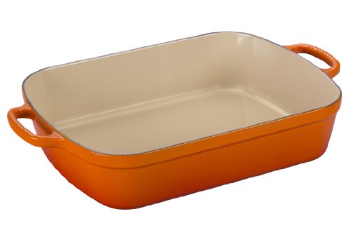 Le Creuset Блюдо прямокутне 33 см, помаранчевий | https://grandposuda.com.ua