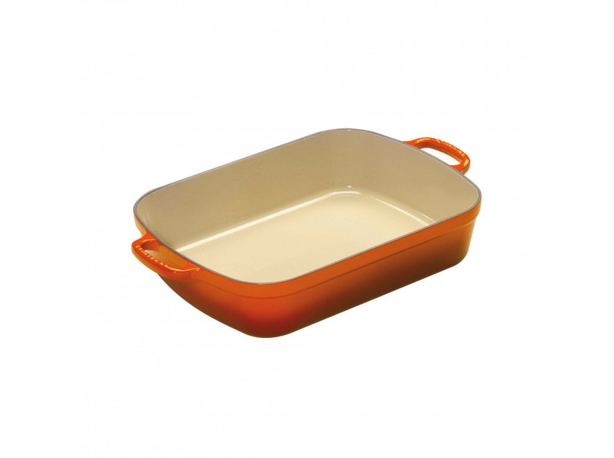 Le Creuset Жаровня 37 х 29 см оранжевая | https://grandposuda.com.ua