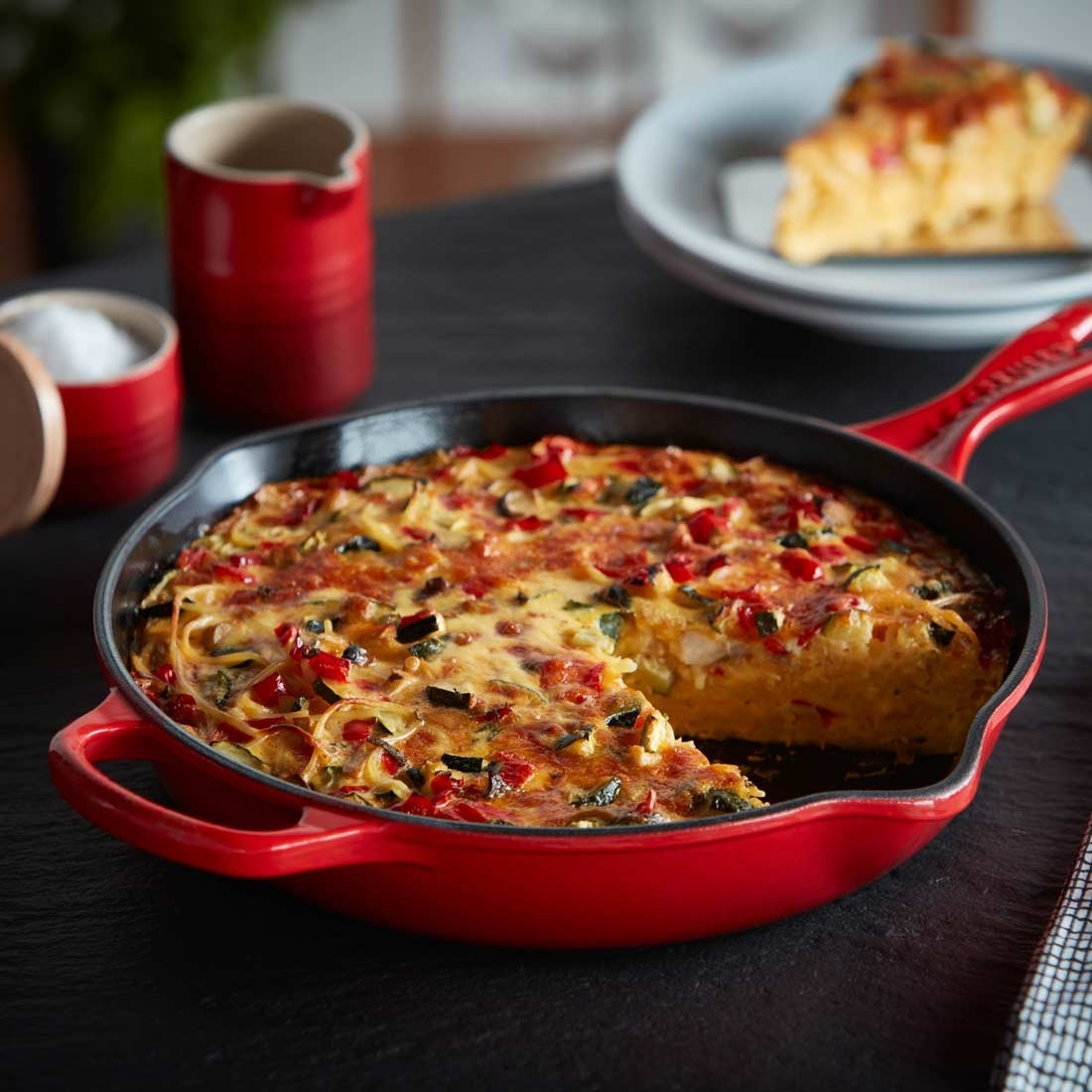 Le Creuset Сковорода чавунна 26 см висока, вишневий | https://grandposuda.com.ua