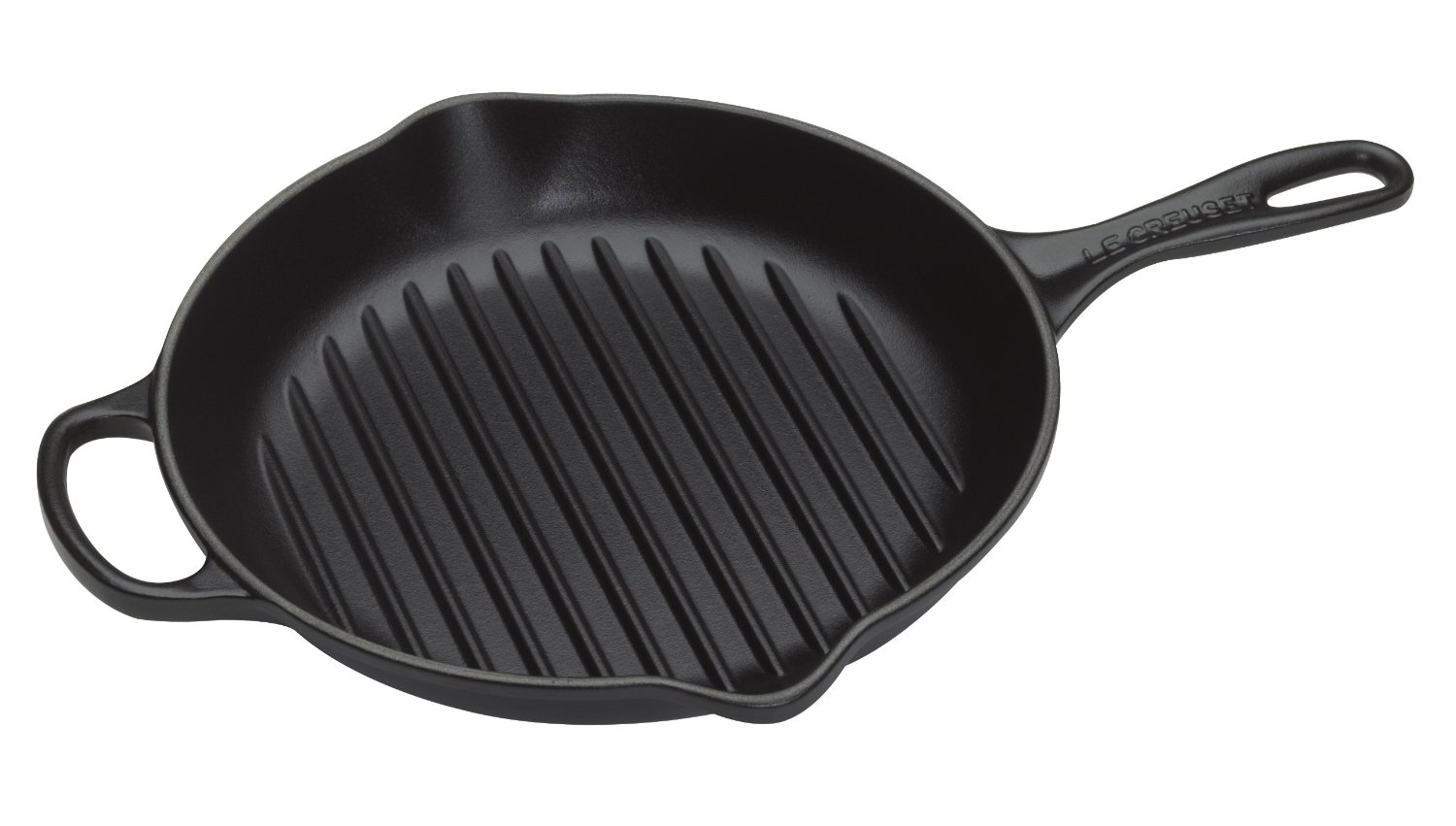Le Creuset Сковорода гриль кругла 26 см, чорна | https://grandposuda.com.ua