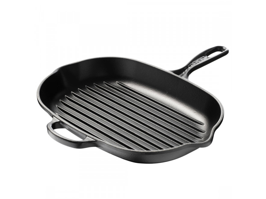 Le Creuset Сковорода гриль овальна 32 см, чорна | https://grandposuda.com.ua