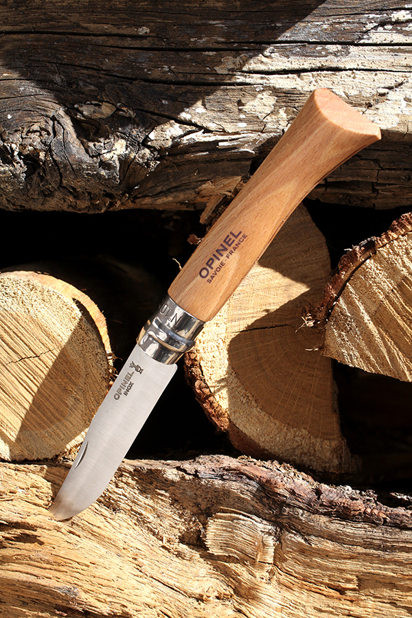 Opinel Ніж складаний 8,5 см металік / дерево Stainless Steel | https://grandposuda.com.ua