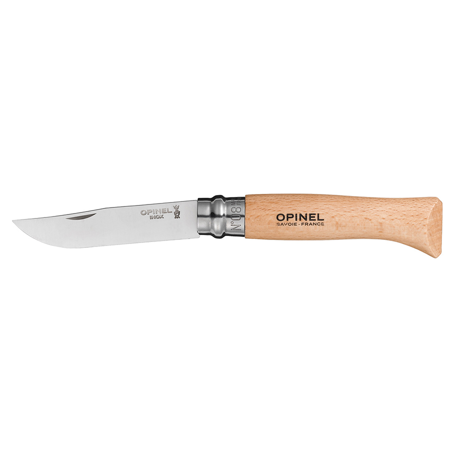 Opinel Ніж складаний 8,5 см металік / дерево Stainless Steel | https://grandposuda.com.ua