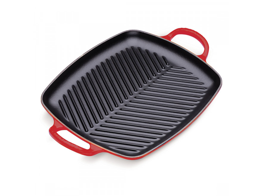 Le Creuset Сковорода гриль 30 см, червона | https://grandposuda.com.ua