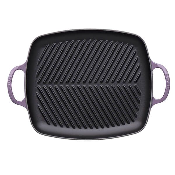 Le Creuset Сковорода гриль прямокутна 30 см, фіолетова | https://grandposuda.com.ua