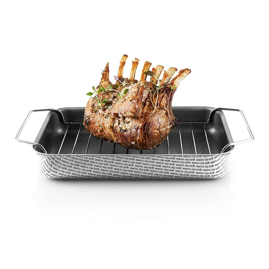 Eva Solo Жаровня с решёткой 25х18 см серая Roasting Pan | https://grandposuda.com.ua