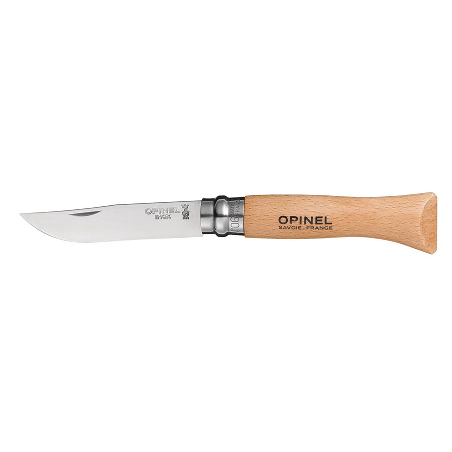 Opinel Ніж складаний 7 см металік / дерево Stainless Steel | https://grandposuda.com.ua