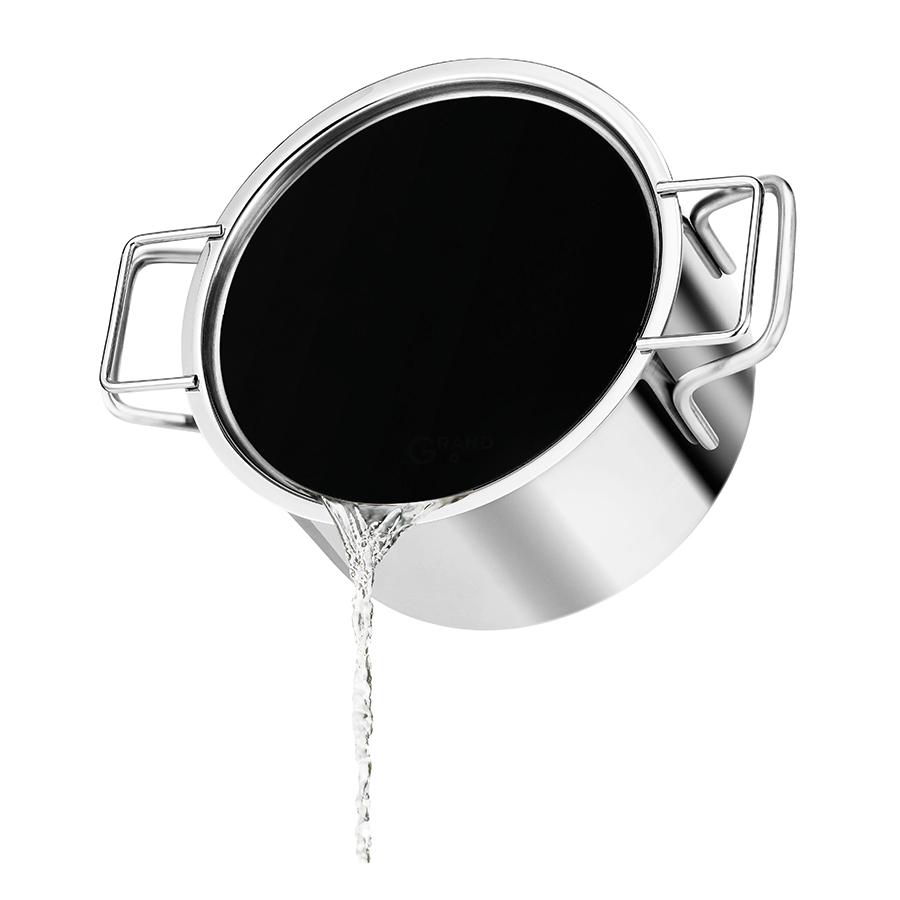 Eva Solo Крышка-дуршлаг Ø 24 см черная Stainless Steel | https://grandposuda.com.ua