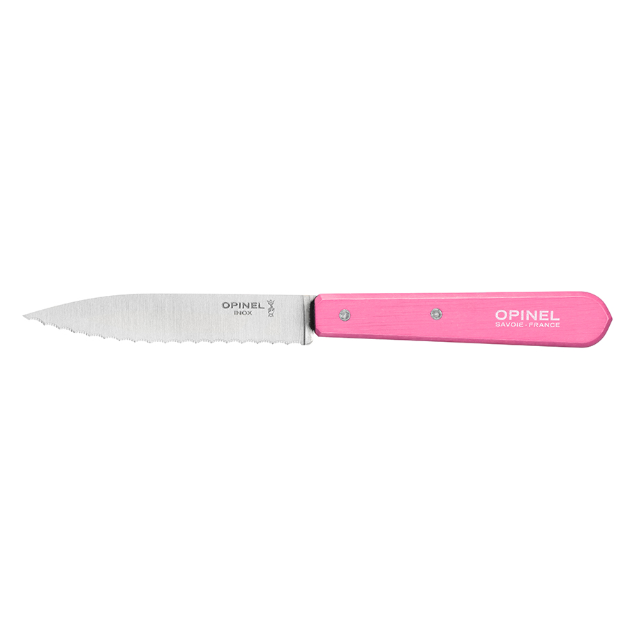 Opinel Нож-серрейтор 10 см металлик/розовый Les Essentiels | https://grandposuda.com.ua