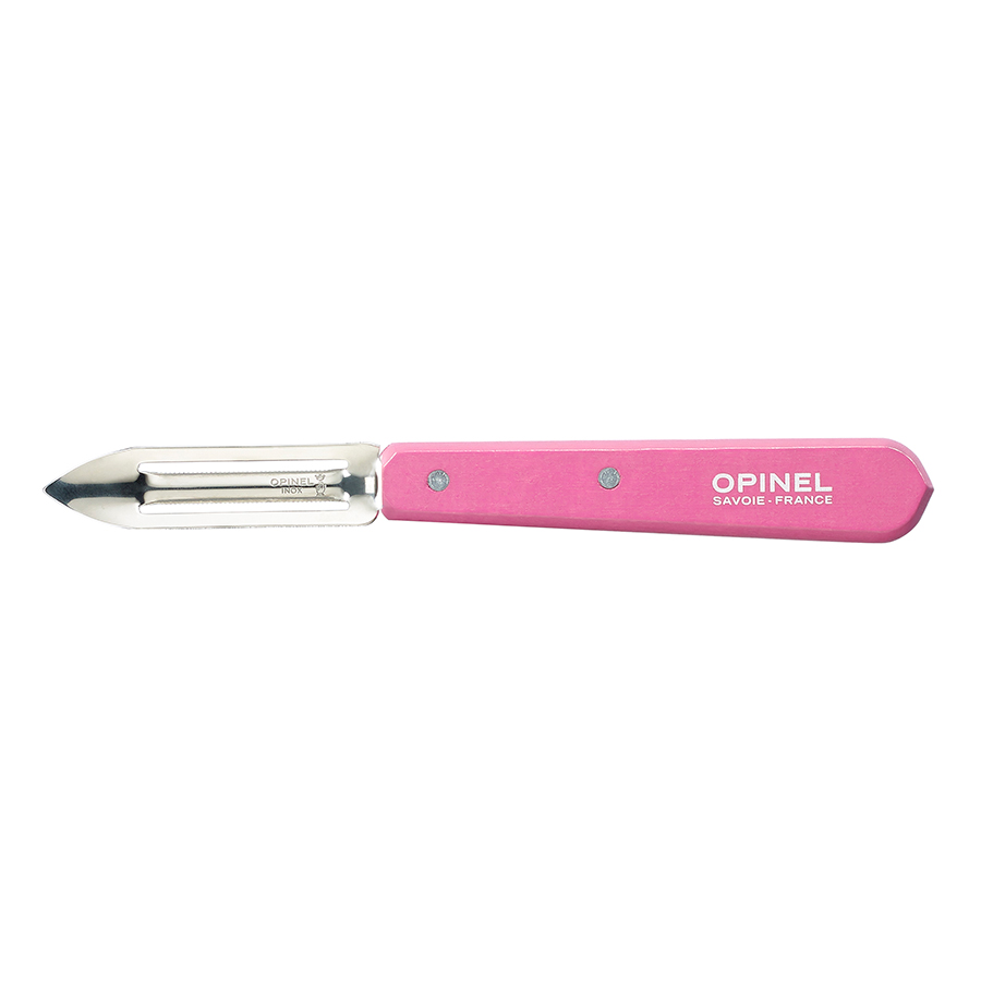 Opinel Овощечистка 15,7х1х1,9 см металлик/розовая Les Essentiels | https://grandposuda.com.ua