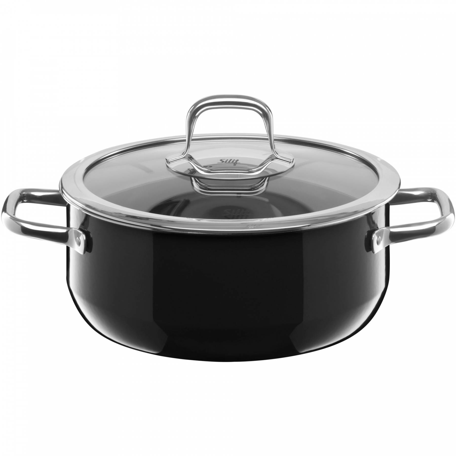 Silit Каструля 22 см, чорна Compact | https://grandposuda.com.ua