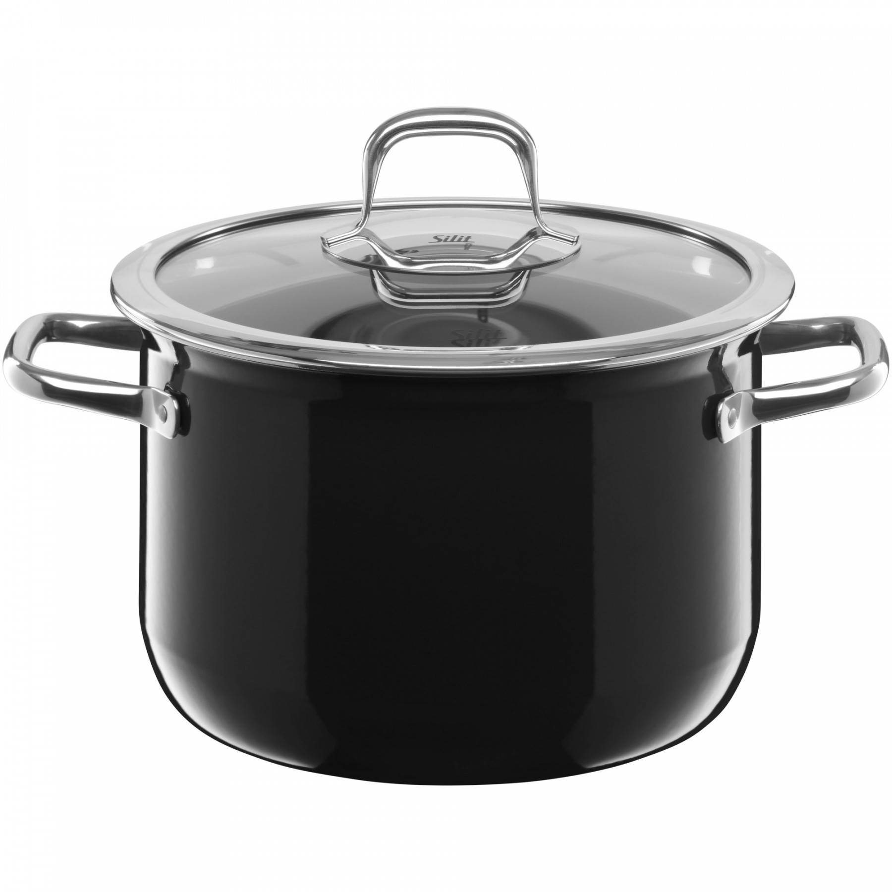 Silit Каструля висока 22 см, чорна Compact | https://grandposuda.com.ua