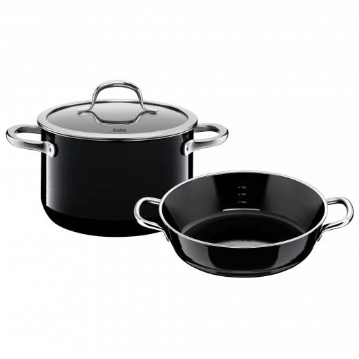 Silit Набір каструль 2 предмета Passion Colours Black | https://grandposuda.com.ua