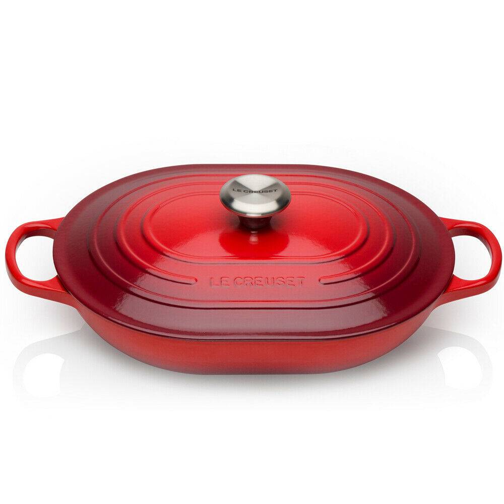 Le Creuset Жаровня овальна 31 см Oblong Cerise | https://grandposuda.com.ua