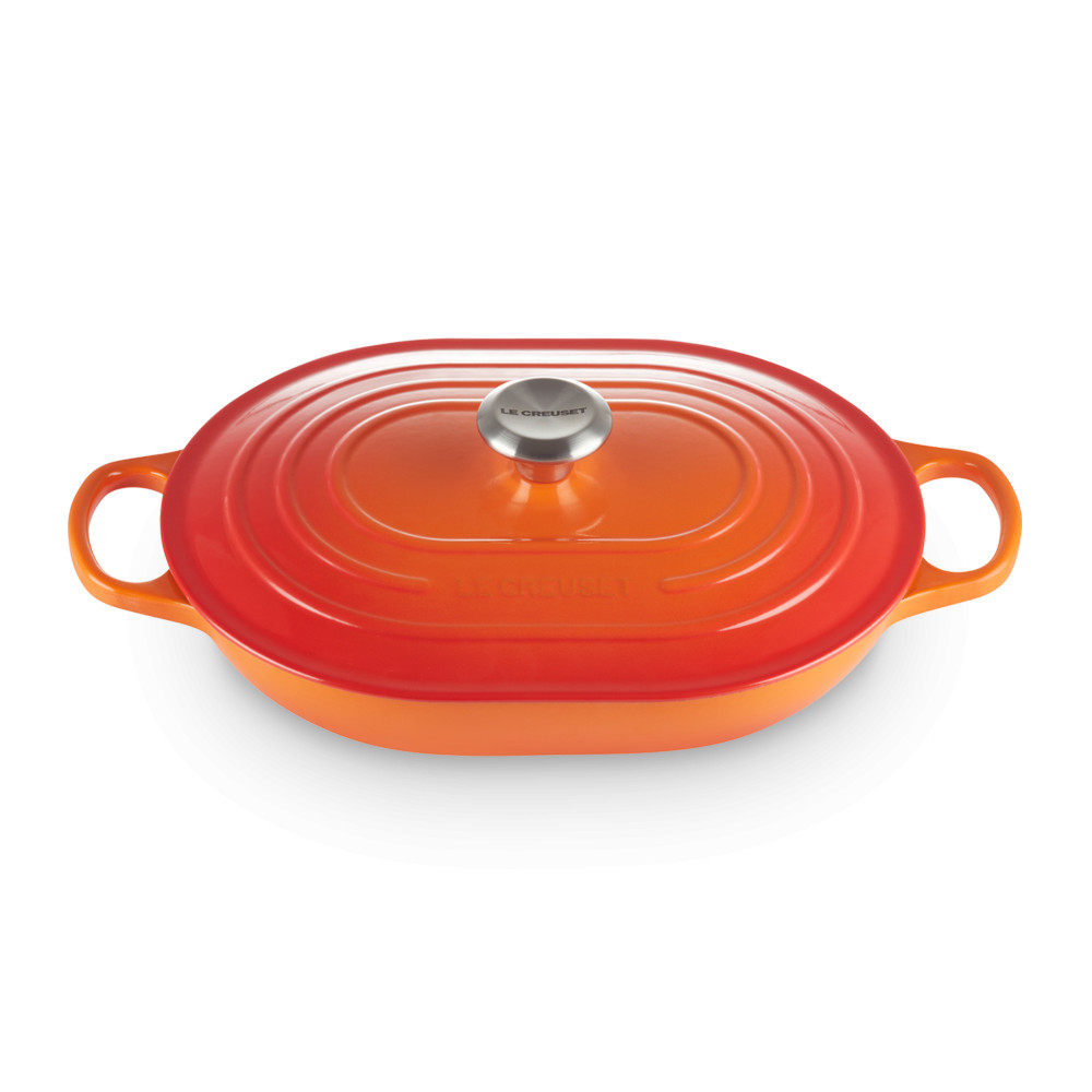 Le Creuset Жаровня 31 см овальная Oblong Flame | https://grandposuda.com.ua