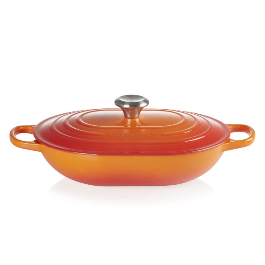 Le Creuset Жаровня 31 см овальная Oblong Flame | https://grandposuda.com.ua