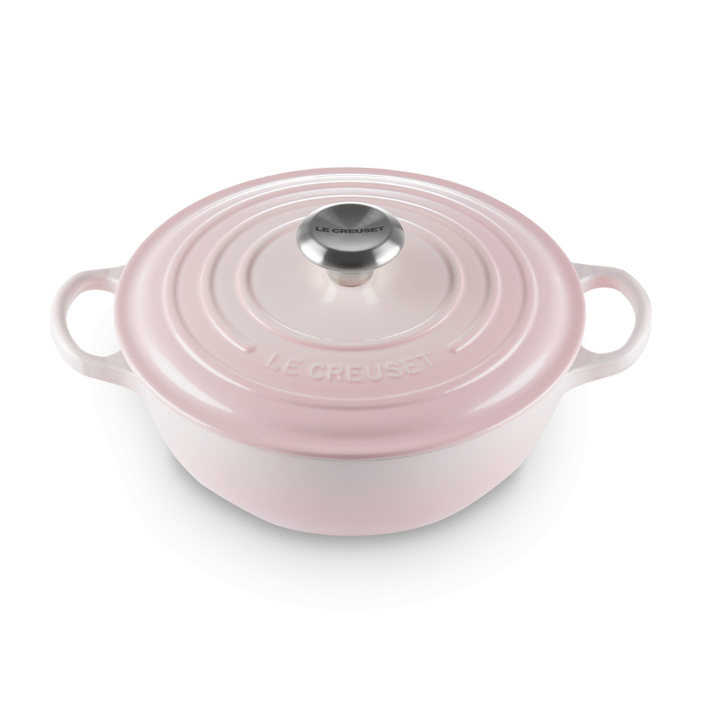 Le Creuset Казан со стальной ручкой 3,1 л розовый Shell Pink | https://grandposuda.com.ua